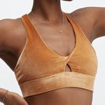 Fabletics  Oasis Twist Velour Padded Sports Bra - Light Honey Yellow Gold Photo 2