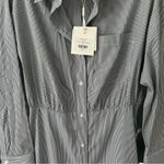 NWT TWP Devon Hunter Green Pinstripe Shirt Dress Collar Polo Size XS Photo 7