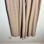 Women Linen Cotton Pull On Pant Tan Coastal Beach Vacation Boho Pocket Tie Waist Size XL Photo 5