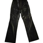 Geoffrey Beene  Sport Size 8 Black Leather Pants Bootcut Photo 1