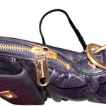 Alexis Hudson Navy Blue Leather Grand Bastille Bag Purse Photo 4