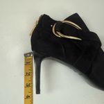 Rachel Zoe  Suede High Heel Black Booties Buckle Ankle Sophisticated City 9.5 Photo 5