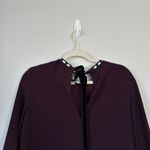 Alexis Rustam Ribbon-Trimmed Bell-Sleeve Shift Dress Plum Size Medium Autumn Photo 9