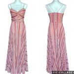 Parker Dress Size 4 Pink Pleated Beatrix Maxi Gown Twist-Front Party Sweetheart Photo 1