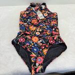 Boden Levanzo Ruched Halter Swimsuit size 8R Black Photo 1