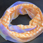 Orange Stripes Purple Sheer Ombre Infinity Scarf Wrap Photo 0