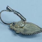 Multicolor Abalone Shell Pierced Earrings in Silver Tone Metal Photo 13