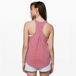 Lululemon  Love Tank Pleated Short Serve Stripe Heathered So Merlot White Size 4 Photo 1