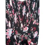 EXPRESS Women's Maxi Dress Off the Shoulder Smocked Black Floral Size Small Photo 5