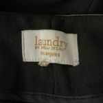 Laundry by Shelli Segal Pants Womens 6 Black Vegan Leather Tuxedo Stripe Neutral Photo 4