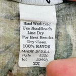 American Vintage Caribou (2X)  80s Womens Cream Floral Aloha Blouse Top Shirt Photo 7