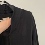 Lou & grey ANN TAYLOR LOFT Solid Black Drawstring Cowl Neck Pullover Sweatshirt Photo 5