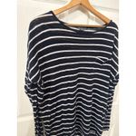 Vince  100% Linen Mixed Stripe Single Pocket Long Sleeve Women's Tunic, L Photo 3