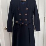 Vintage OOAK Navy coat dress double Photo 14
