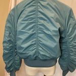 Urban Outfitters BDG Teal Bomber Jacket scrunched sleeves oversized NWT SIZE XS Photo 6
