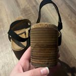 Lucky Brand Black Faux Suede and Cork Block Heel Sandals - Size 7 Photo 3