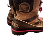 Sorel  Tivoli II Waterproof Suede/Leather Lace-Up Boot Size US 8.5 Nori/Black Photo 1