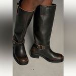 Pilcro Anthropologie  Tall Moto Leather Boots Photo 3