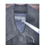 DDCLAB Black Wool Blend Coat Leather Accents Made in Italy Size Small (est) Photo 2