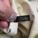 Nordstrom cream knit woven satchel bag with tortoise ring handles Photo 7