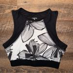 Layer 8 Black/White Floral Sports Bra Women’s Size Small Photo 1