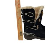 UGG  Australia Kona Mid Calf Leather Toggle Shearling Suede Black Boots Size 5 Photo 14