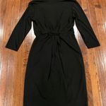 Maggy London black gathered stretch shift dress size 10 Photo 2