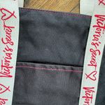 Victoria's Secret  Black Canvas Tote with red signature Photo 3