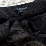 Insight Black Paisley Skinny Dress Pants Stretchy High Rise Size Medium Pockets Photo 3