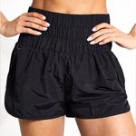 Free People  Movement Shorts Black Way Home Large Athletic Running Wide Waistband Photo 7