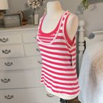 IZOD  Pink Striped Cotton Tank Reversible New Photo 2