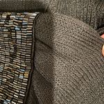 St. John Vintage Black Beaded Santana Knit Jacket Cardigan sz Small Photo 5