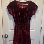 Talula Aritzia maroon velvet cutout back dress Photo 4