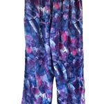Tyger Lotus blue and pink silk palazzo pants Size XL Photo 10