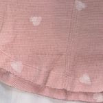 Lucky Brand  Light Pink Heart Patterned Long Sleeve Thermal Tee Size Small Photo 4