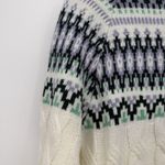 Mountain & Isles Colorful Fair Isle Cable Knit Sweater Acrylic Size SM Purple Photo 8