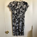 Motherhood 🌞 White, Black & Tan Geometric Print Short Sleeve Maternity Dress #O Photo 7