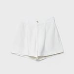 Stradivarius  White High Waist Women's Shorts Photo 3