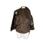 Andrew Marc Vintage Fleece Trim Pebbled Leather Vest Belted Jacket Photo 9