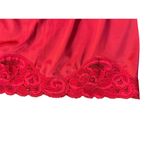 Vanity Fair Vintage Half Slip Red Nylon Lace Trim Womens M 26" USA Photo 4