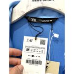 ZARA NWT  Satin Draped Neck Collar Wrap Mini Dress Light Blue Women's Size Medium Photo 4