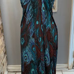Enfocus Studio  Strapless Peacock Print Dress Photo 0