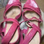 UGG  Australia Jackilyn Pink Leather Sling Back‎ Wedge Sandals Vacation Summer Photo 8