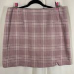 Pink Lily  Plaid Mini Skirt Fleece / Wool Type Soft Pink Winter Size XL NWT Photo 0