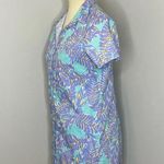 Chubbies  Sz Medium Shirt Dress Tropicamo Button Up Hawaiian Purple Green Pockets Photo 1