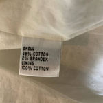 Talbots  Blazer Suit Jacket Womens 4 Cream Ivory Blue‎ Stripe Stretch Spandex NEW Photo 5