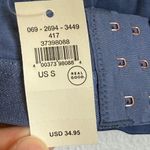 Aerie NWT Square Neck Strappy Lace Up Unlined Adjustable Bra in Slate Blue Photo 6