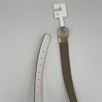 Michael Kors  Belt Twist Reversible Leather MK‎ Logo Buckle White Khaki XL Photo 1