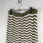 4th & Reckless Green White Chevron Knit Midi Skirt Size XXL Photo 2