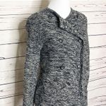 Lucky Brand Gray & Black Double Breasted Pea Coat Cardigan Sweater Size Medium Photo 3